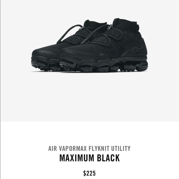 air vapormax utility maximum black